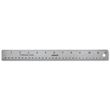 Universal® Stainless Steel Ruler With Cork Back And Hanging Hole, Standard-metric, 12" Long freeshipping - TVN Wholesale 