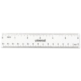 Universal® Clear Plastic Ruler, Standard-metric, 6" Long, Clear, 2-pack freeshipping - TVN Wholesale 