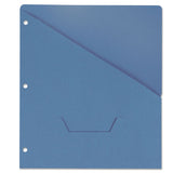 Universal® Slash-cut Pockets For Three-ring Binders, Jacket, Letter, 11 Pt., Blue, 10-pack freeshipping - TVN Wholesale 