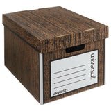 Universal® Heavy-duty Easy Assembly Storage Box, Letter-legal Files, Woodgrain, 12-carton freeshipping - TVN Wholesale 
