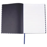 Universal® Casebound Hardcover Notebook, 1 Subject, Wide-legal Rule, Dark Blue-white Cover, 10.25 X 7.63, 150 Sheets freeshipping - TVN Wholesale 