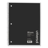 Universal® Wirebound Notebook, 3 Subject, Medium-college Rule, Black Cover, 11 X 8.5, 120 Sheets freeshipping - TVN Wholesale 