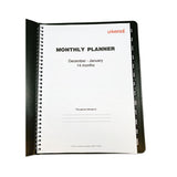 Universal® Monthly Planner, 11 X 8, Black Cover, 14-month (dec To Jan): 2021 To 2023 freeshipping - TVN Wholesale 