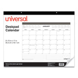 Universal® Desk Pad Calendar, 22 X 17, White-black Sheets, Black Binding, Clear Corners, 12-month (jan To Dec): 2022 freeshipping - TVN Wholesale 