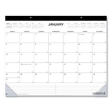 Universal® Desk Pad Calendar, 22 X 17, White-black Sheets, Black Binding, Clear Corners, 12-month (jan To Dec): 2022 freeshipping - TVN Wholesale 