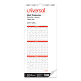 Universal® 3-month Wall Calendar, 12 X 27, White-black-red Sheets, 14-month (dec To Jan): 2021 To 2023 freeshipping - TVN Wholesale 