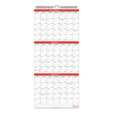 Universal® 3-month Wall Calendar, 12 X 27, White-black-red Sheets, 14-month (dec To Jan): 2021 To 2023 freeshipping - TVN Wholesale 