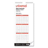 Universal® 3-month Wall Calendar, 12 X 27, White-black-red Sheets, 14-month (dec To Jan): 2021 To 2023 freeshipping - TVN Wholesale 