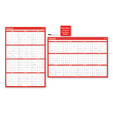 Universal® Erasable Wall Calendar, 24 X 36, White-red Sheets, 12-month (jan To Dec): 2022 freeshipping - TVN Wholesale 