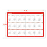 Universal® Erasable Wall Calendar, 24 X 36, White-red Sheets, 12-month (jan To Dec): 2022 freeshipping - TVN Wholesale 