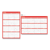 Erasable Wall Calendar, 24 X 36, White-red Sheets, 12-month (jan To Dec): 2022