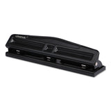 Universal® 12-sheet Deluxe Two- And Three-hole Adjustable Punch, 9-32" Holes, Black freeshipping - TVN Wholesale 