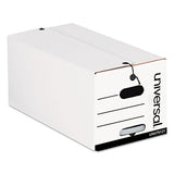 Deluxe Quick Set-up String-and-button Boxes, Letter Files, White, 12-carton