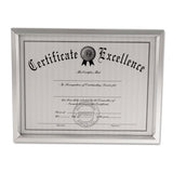 Universal® Plastic Document Frame, For 8 1-2 X 11, Easel Back, Metallic Silver freeshipping - TVN Wholesale 