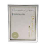 Universal® Plastic Document Frame, For 8 1-2 X 11, Easel Back, Metallic Silver freeshipping - TVN Wholesale 