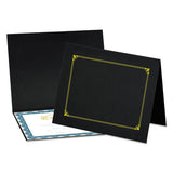 Certificate-document Cover, 8 1-2 X 11 - 8 X 10 - A4, Black, 6-pk