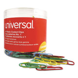 Universal® Plastic-coated Paper Clips, Small (no. 1), Assorted Colors, 500-pack freeshipping - TVN Wholesale 
