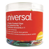 Universal® Plastic-coated Paper Clips, Small (no. 1), Assorted Colors, 500-pack freeshipping - TVN Wholesale 