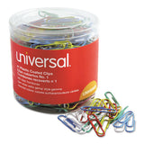 Universal® Plastic-coated Paper Clips, Small (no. 1), Assorted Colors, 500-pack freeshipping - TVN Wholesale 