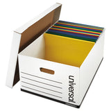 Universal® Medium-duty Easy Assembly Storage Box, Legal Files, White, 12-carton freeshipping - TVN Wholesale 