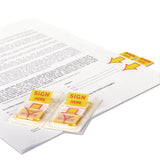 Universal® Deluxe Message Arrow Flags, "sign Here", Yellow, 500-pack freeshipping - TVN Wholesale 