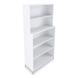 Union & Scale™ Essentials Laminate Bookcase, Five-shelf, 35.8 X 14.9 X 72, White freeshipping - TVN Wholesale 