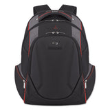 Solo Launch Laptop Backpack, 17.3", 12 1-2 X 8 X 19 1-2, Black-gray-red freeshipping - TVN Wholesale 