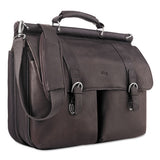 Solo Executive Leather Briefcase, 16", 16 1-2" X 5" X 13", Espresso freeshipping - TVN Wholesale 