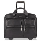 Solo Classic Leather Rolling Case, 15.6", 16 7-10" X 7" X 13", Black freeshipping - TVN Wholesale 