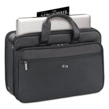 Solo Classic Smart Strap Briefcase, 16", 17 1-2" X 5 1-2" X 12", Black freeshipping - TVN Wholesale 