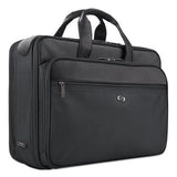 Solo Classic Smart Strap Briefcase, 16", 17 1-2" X 5 1-2" X 12", Black freeshipping - TVN Wholesale 