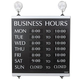 Headline® Sign Century Series Business Hours Sign, Heavy-duty Plastic, 13 X 14, Black freeshipping - TVN Wholesale 