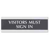 Headline® Sign Century Series Office Sign, Private, 9 X 3, Black-silver freeshipping - TVN Wholesale 