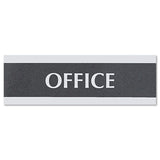 Headline® Sign Century Series Office Sign, Office, 9 X 3, Black-silver freeshipping - TVN Wholesale 