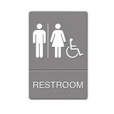 Headline® Sign Ada Sign, Restroom-wheelchair Accessible Tactile Symbol, Molded Plastic, 6 X 9 freeshipping - TVN Wholesale 