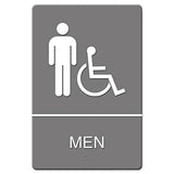 Headline® Sign Ada Sign, Restroom-wheelchair Accessible Tactile Symbol, Molded Plastic, 6 X 9 freeshipping - TVN Wholesale 