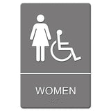 Headline® Sign Ada Sign, Men Restroom Wheelchair Accessible Symbol, Molded Plastic, 6 X 9, Gray freeshipping - TVN Wholesale 