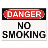 Headline® Sign Osha Safety Signs, Danger No Smoking, White-red-black, 10 X 14 freeshipping - TVN Wholesale 