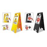 Headline® Sign Floor Tent Sign, Doublesided, Plastic, 10 1-2" X 25 1-2", Black freeshipping - TVN Wholesale 