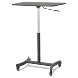 Victor® Dc500 High Rise Collection Mobile Adjustable Standing Desk, 30.75" X 22" X 29" To 44", Black freeshipping - TVN Wholesale 