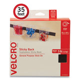 VELCRO® Brand Sticky-back Fasteners, Removable Adhesive, 0.75" X 35 Ft, Black freeshipping - TVN Wholesale 