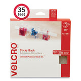 VELCRO® Brand Sticky-back Fasteners, Removable Adhesive, 0.75" X 35 Ft, White freeshipping - TVN Wholesale 