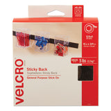 VELCRO® Brand Sticky-back Fasteners With Dispenser, Removable Adhesive, 0.75" X 15 Ft, Black freeshipping - TVN Wholesale 