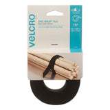 VELCRO® Brand One-wrap Pre-cut Standard Ties, 0.75" X 12", Black freeshipping - TVN Wholesale 