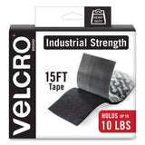 VELCRO® Brand Low-profile Industrial-strength Heavy-duty Fasteners, 1" X 10 Ft, Black freeshipping - TVN Wholesale 