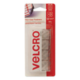 VELCRO® Brand Sticky-back Fasteners, Removable Adhesive, 0.88" X 0.88", Clear, 12-pack freeshipping - TVN Wholesale 