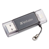 Verbatim® Store 'n' Go Dual Usb 3.0 Flash Drive For Apple Lightning Devices, 64 Gb, Graphite freeshipping - TVN Wholesale 