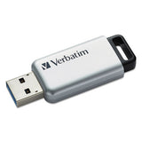 Verbatim® Store 'n' Go Secure Pro Usb Flash Drive With Aes 256 Encryption, 128 Gb, Silver freeshipping - TVN Wholesale 