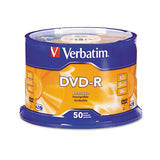 Verbatim® Dvd-r Recordable Disc, 4.7 Gb, 16x, Spindle, Silver, 50-pack freeshipping - TVN Wholesale 