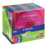 Verbatim® Cd-rw High-speed Rewritable Disc, 700 Mb-80 Min, 12x, Slim Jewel Case, Silver, 10-pack freeshipping - TVN Wholesale 